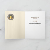 父おもしろいの日のレトロビールラベル カード (内部)