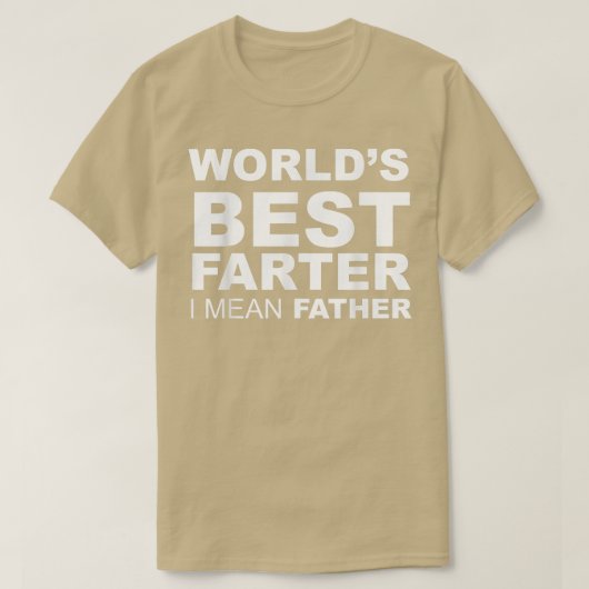 父おもしろいの日の世界のファーター最高のはファスを意味する Tシャツ (デザイン正面)