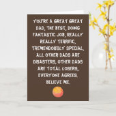 父おもしろいの日の優れた演説 カード (黄色い花)