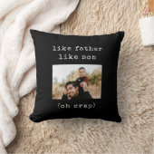 父おもしろいの日の息子の写真のような父 クッション (ブランケット)