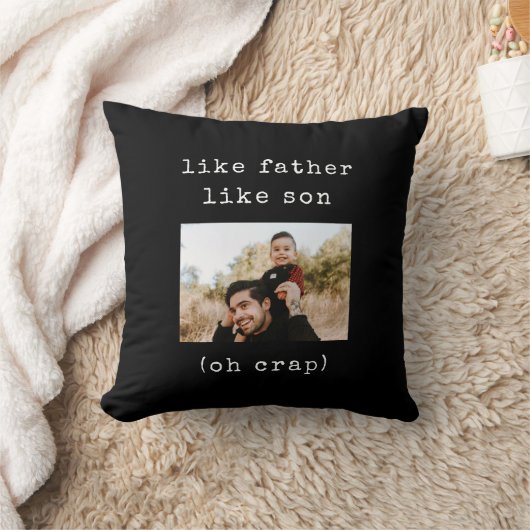 父おもしろいの日の息子の写真のような父 クッション (ブランケット)