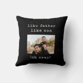 父おもしろいの日の息子の写真のような父 クッション (裏面)