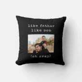 父おもしろいの日の息子の写真のような父 クッション (正面)