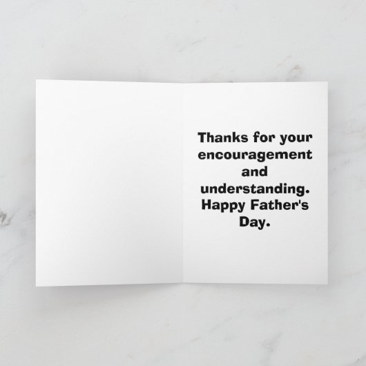 父おもしろいの日の挨拶状 カード (内部)