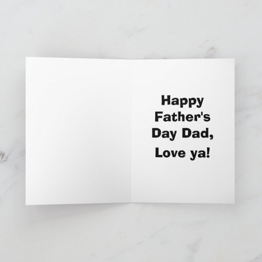父おもしろいの日の挨拶状 カード (内部)