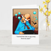 父おもしろいの日の挨拶状 カード (黄色い花)