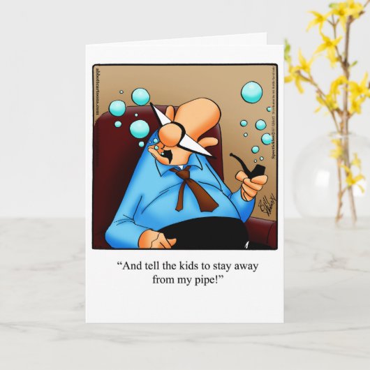 父おもしろいの日の挨拶状 カード (黄色い花)