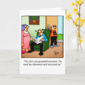 父おもしろいの日の挨拶状 カード (黄色い花)