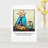 父おもしろいの日の挨拶状 カード (黄色い花)