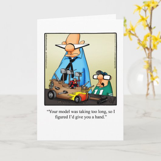 父おもしろいの日の挨拶状 カード (黄色い花)