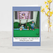 父おもしろいの日の挨拶状 カード (黄色い花)