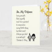 父おもしろいの日の歌 カード (黄色い花)