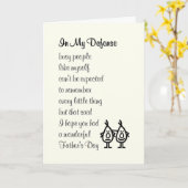 父おもしろいの日の歌 カード (黄色い花)