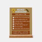 父おもしろいの日の編集可能ギフト アクリルサイン (正面)