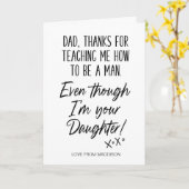 父おもしろいの日の贈り物感謝していが私に教え贈る カード (黄色い花)