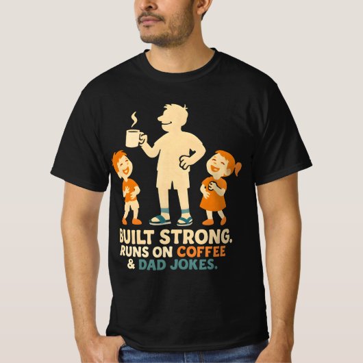 父おもしろいの日のTシャツ – 強く走造 Tシャツ (正面)