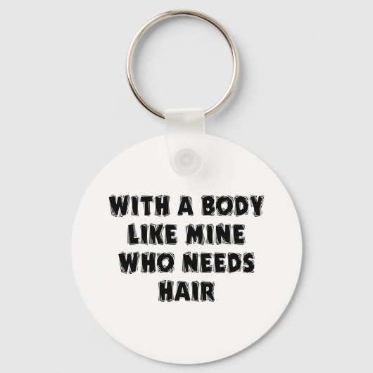 父おもしろいの日はげ男 キーホルダー (正面)