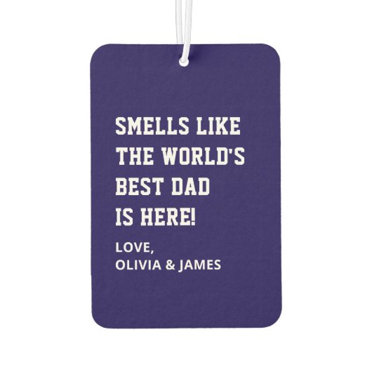 父おもしろいの日はパパのギフトをガグ カーエアーフレッシュナー (裏面)