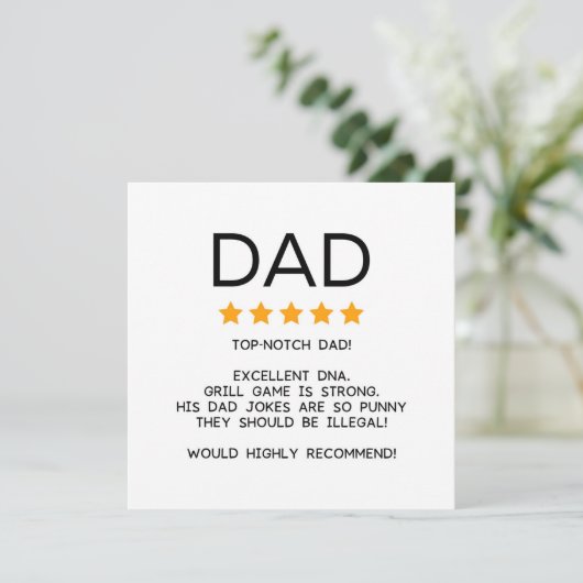 父おもしろいの日またはパパ誕生日 カード (スタンド正面)