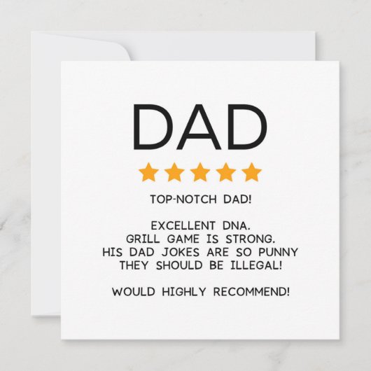 父おもしろいの日またはパパ誕生日 カード (正面)