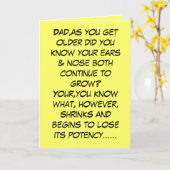 父おもしろいの日をスローガン カード (黄色い花)