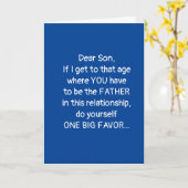 父おもしろいの日を「逆に」 カード (黄色い花)