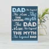 父おもしろいの日カードブルーヴィンテージレトロ サンキューカード (スタンド正面)