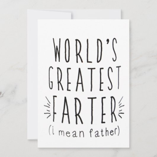 父おもしろいの日カード、誕生日プレゼント シーズンカード (正面)