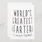 父おもしろいの日カード、誕生日プレゼント シーズンカード (正面/裏面)