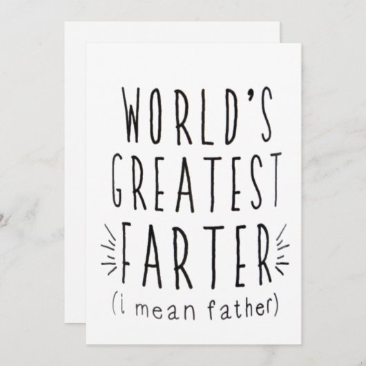 父おもしろいの日カード、誕生日プレゼント シーズンカード (正面/裏面)