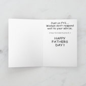 父おもしろいの日カード：雛を拾う カード (内部)