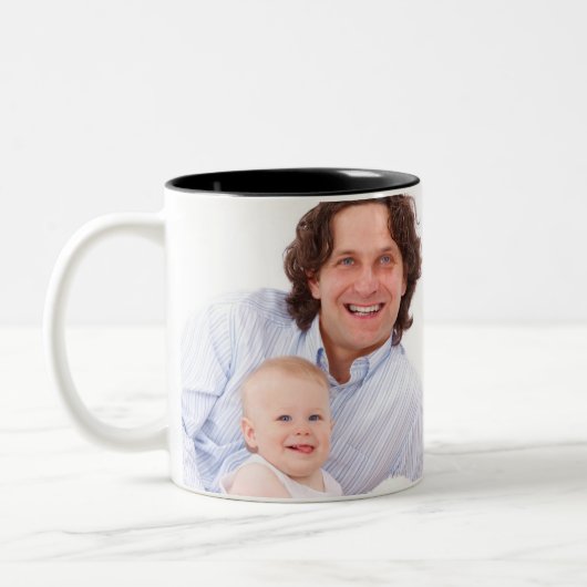 父おもしろいの日トップ評価5つ星の写真 ツートーンマグカップ (左)