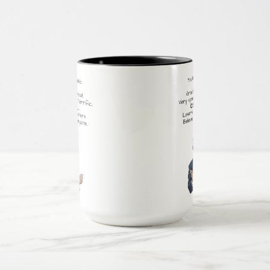 父おもしろいの日トランプ本当にコーヒ素晴らしーマグ マグカップ (中央)