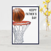 父おもしろいの日バスケットボール カード (黄色い花)