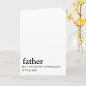 父おもしろいの日パパギフトジョーク カード (黄色い花)