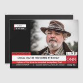 父おもしろいの日🎉フェイクテレビニュース磁気カード (正面/裏面)