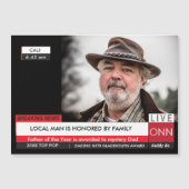 父おもしろいの日🎉フェイクテレビニュース磁気カード (正面)