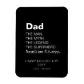 父おもしろいの日引用文おもしろいカパーソナライズされたード マグネット (縦)