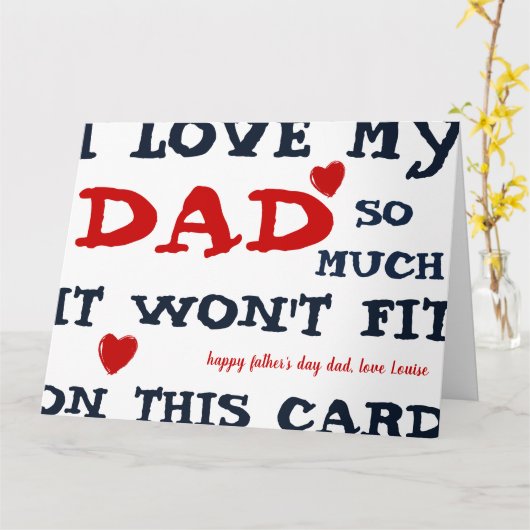 父おもしろいの日札 カード (黄色い花)