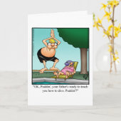 父おもしろいの日札 カード (黄色い花)