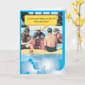 父おもしろいの日札 カード (黄色い花)