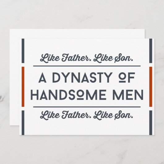 父おもしろいの日札 サンキューカード (正面/裏面)