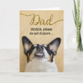 父おもしろいの日札 – ニヤニヤとドッグおっちょこちょいの カード (正面)