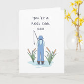 父おもしろいの日札 – 魚釣りテーマ漁師 カード (黄色い花)