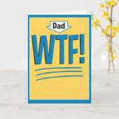 父おもしろいの日札：WTF! カード (黄色い花)