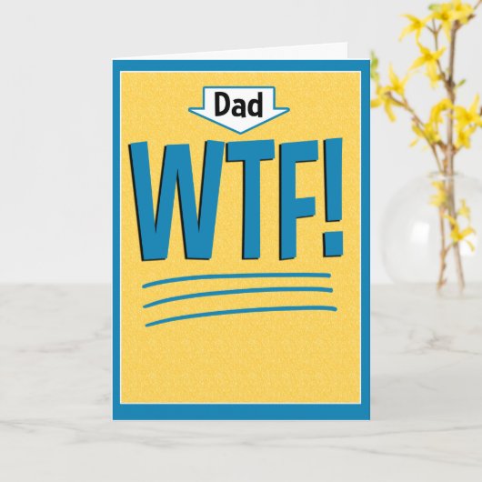 父おもしろいの日札：WTF! カード (黄色い花)