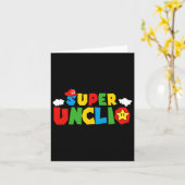 父おもしろいの日祝のゲーマー叔父 カード (黄色い花)