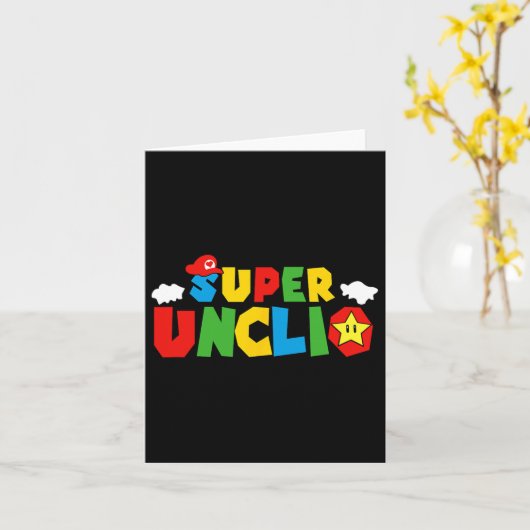 父おもしろいの日祝のゲーマー叔父 カード (黄色い花)