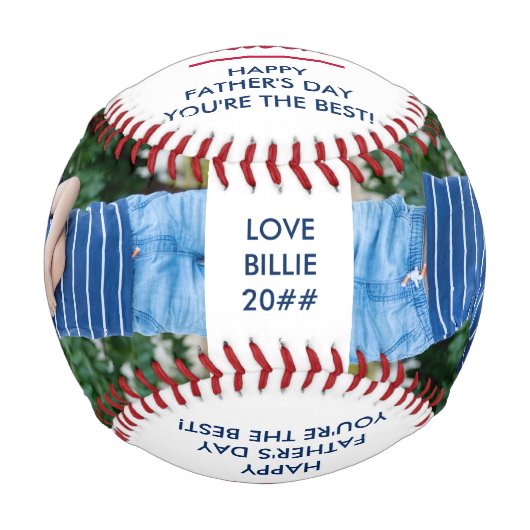父おもしろいの日2写真モムが絶え間なく最高のキャッチする 野球ボール (正面)