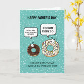 父おもしろいの日 |かわいいドーナツ カード (黄色い花)